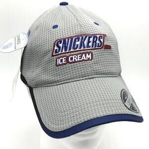 Snickers Ice Cream Baseball Cap Hat Embroidered Logo Gray Quick Dry Mesh